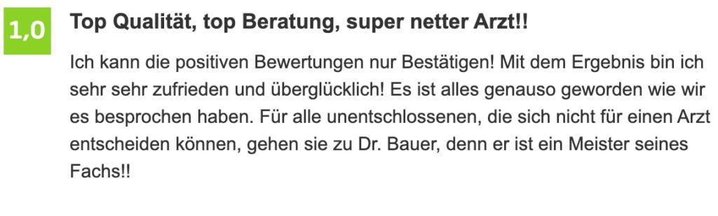 Bewertung-Dr-Bauer-brustoperation Dr. med. Patrick Bauer Jameda Bewertung