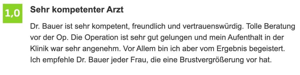sehr-gute-Bewertung-Dr-Bauer-brustoperation Dr. med. Patrick Bauer Jameda Bewertung